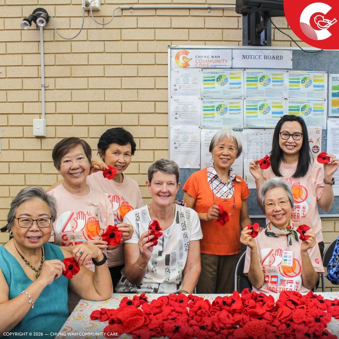 Stitching Remembrance: CWCC Seniors Take Part in ANZAC Day Community Project